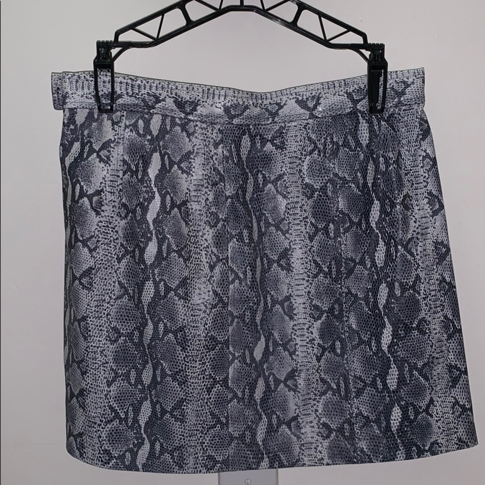 Snake skin leather skirt
